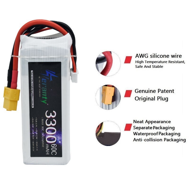 بطارية ليثيوم بوليمر RC بجهد 1 - مراجعة 4S Lipo Battery 14.8V 6000Mah وسعره