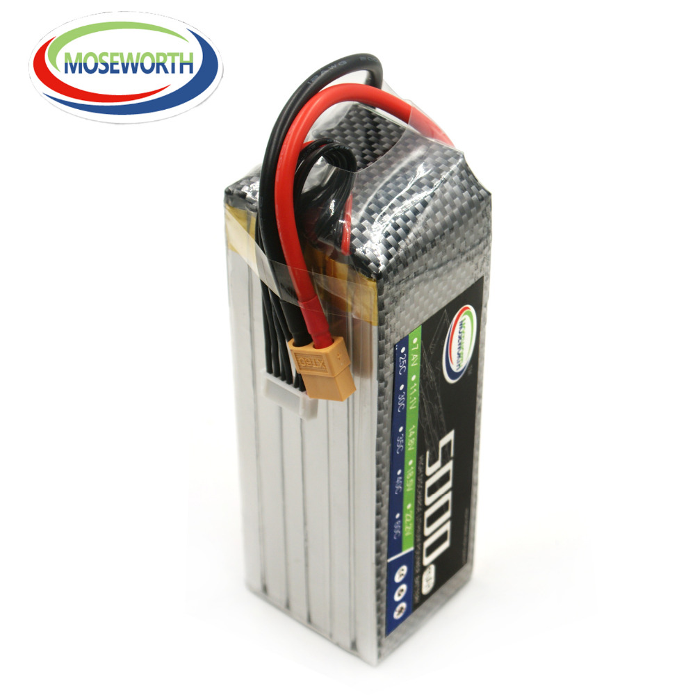 بطارية لعبة LiPo 6S 22.2V 5000 - مراجعة 6S Lipo Battery 22.2V 5000Mah وسعره