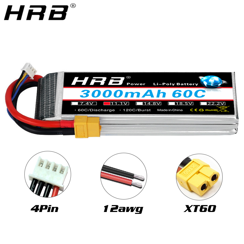 HRB يبو بطارية 2S 3S 4S 6S 5S  - مراجعة 4S Lipo Battery 14.8V 6000Mah وسعره