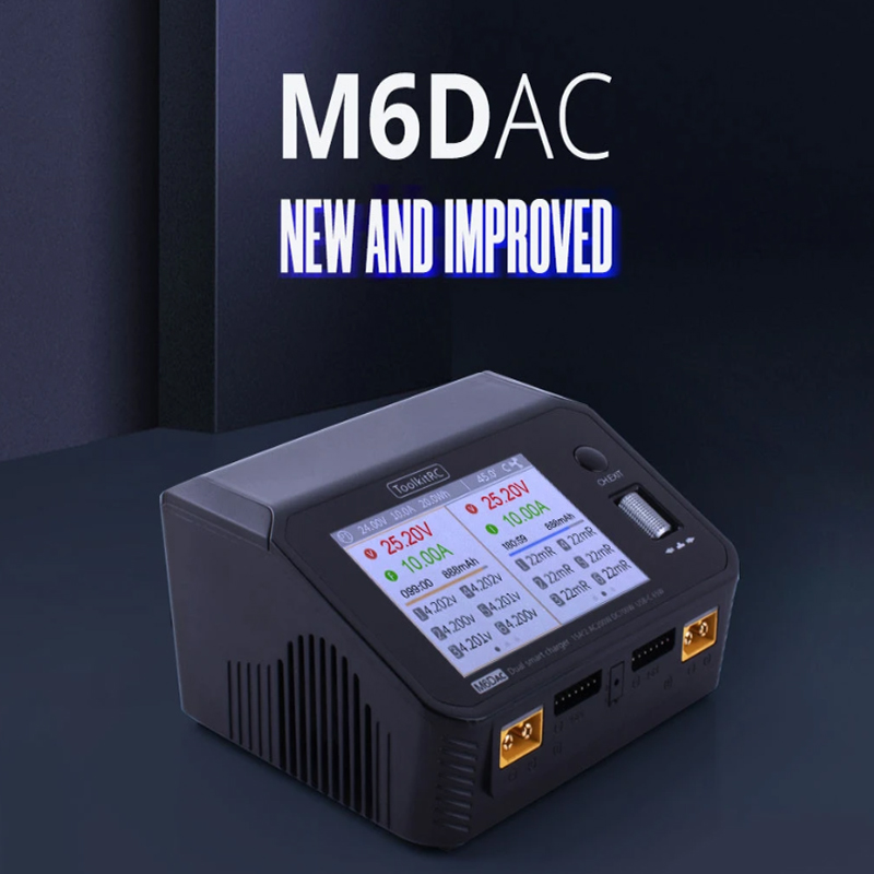 شاحن ومفرغ بطاريات ليثيوم بولي - مراجعة Toolkitrc M6Dac Smart Charger وسعره